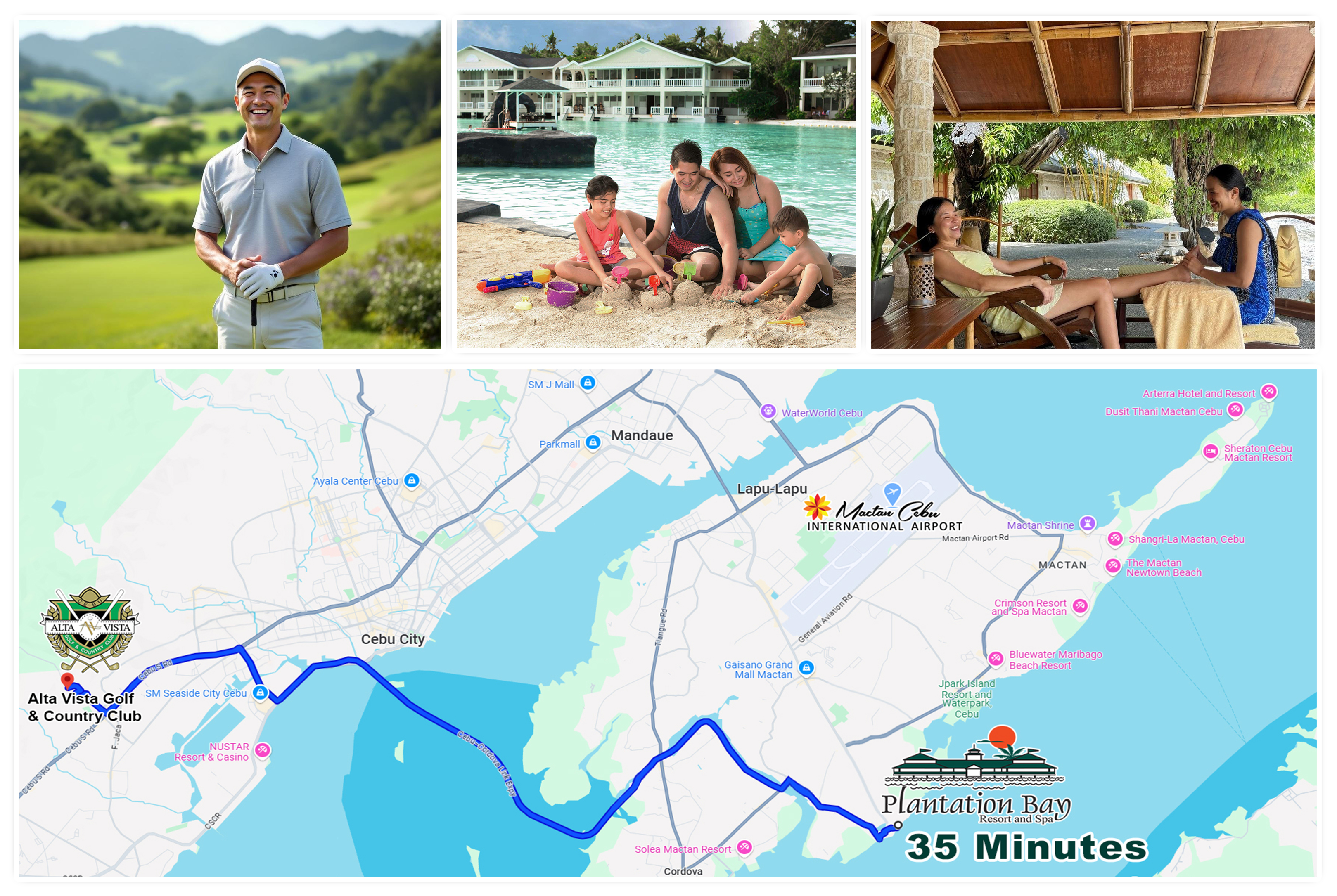 A happy family enjoying the resort, representing the ideal holiday solution.