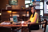 MODEL: Geli | Sales Account Executive | LOCATION: Palermo Coffee Shop